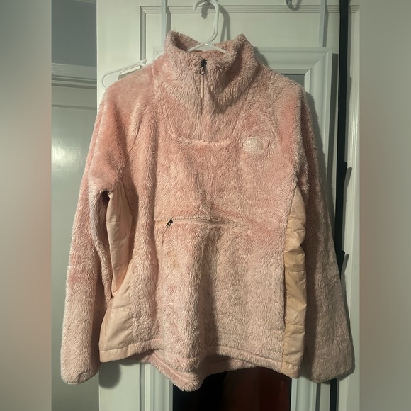 Tnf The North Face Sherpa Fleece Insulated 1/4 Zip Pink Jacket Top - Women L New - Picture 1 of 4
